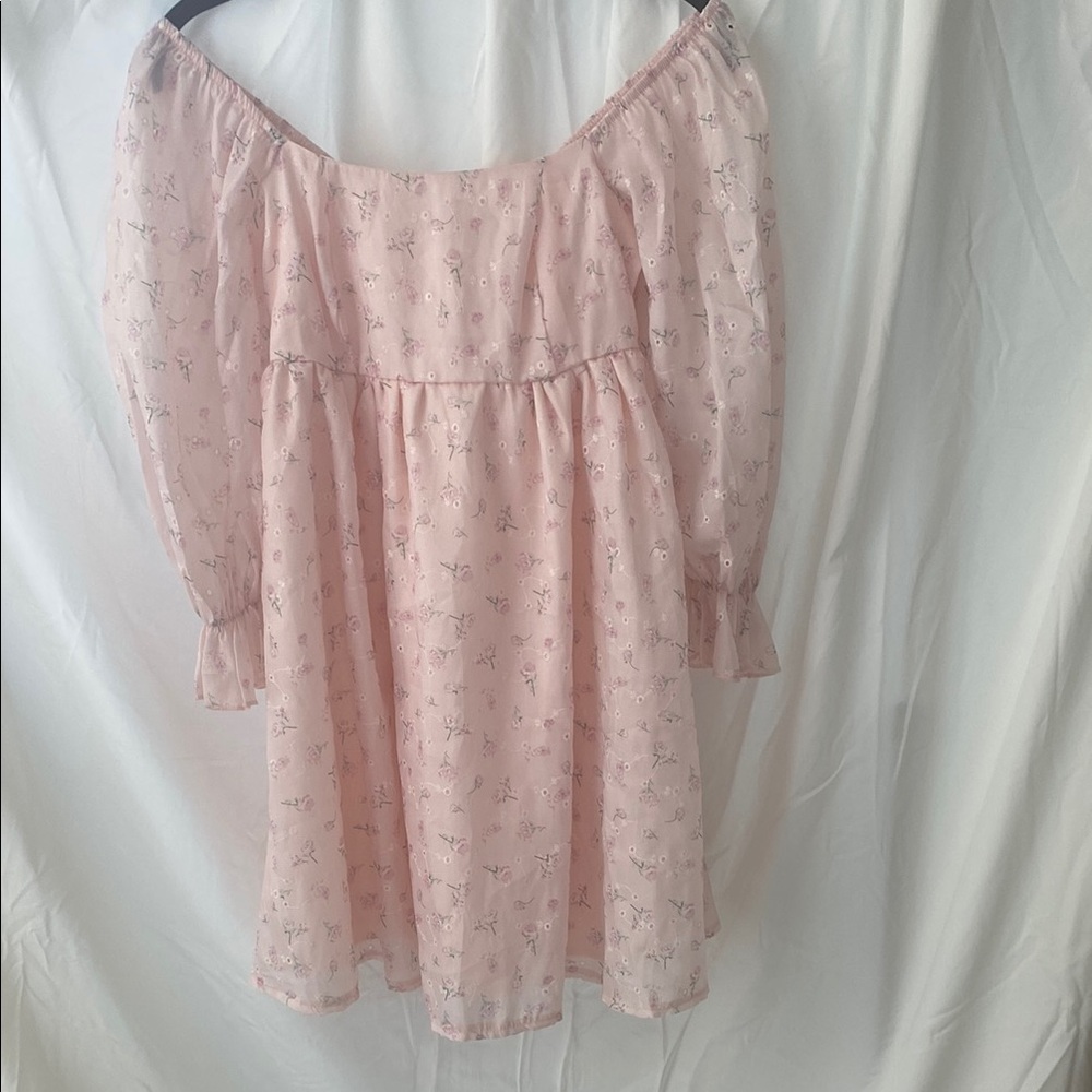 Thirty Thirty LA Pink Off-Shoulder Dress